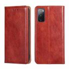 For Samsung Galaxy S20 FE PU + TPU Gloss Oil Solid Color Magnetic Horizontal Flip Leather Case with Holder & Card Slot & Wallet(Brown) - 1