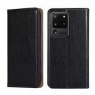 For Samsung Galaxy S20 Ultra PU + TPU Gloss Oil Solid Color Magnetic Horizontal Flip Leather Case with Holder & Card Slot & Wallet(Black) - 1