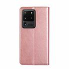 For Samsung Galaxy S20 Ultra PU + TPU Gloss Oil Solid Color Magnetic Horizontal Flip Leather Case with Holder & Card Slot & Wallet(Rose Gold) - 3