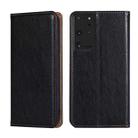 For Samsung Galaxy S21 Ultra 5G PU + TPU Gloss Oil Solid Color Magnetic Horizontal Flip Leather Case with Holder & Card Slot & Wallet(Black) - 1