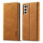 For Samsung Galaxy S21 5G LC.IMEEKE Strong Magnetism Ultra-thin Horizontal Flip Matte TPU + PU Leather Case with Holder & Card Slots & Wallet(Brown) - 1