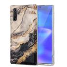 For Samsung Galaxy Note10 TPU Gilt Marble Pattern Protective Case(Black Grey) - 1