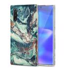 For Samsung Galaxy Note10 TPU Gilt Marble Pattern Protective Case(Green) - 1