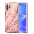 For Samsung Galaxy Note10+ TPU Gilt Marble Pattern Protective Case(Pink) - 1