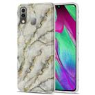 For Samsung Galaxy A40 TPU Gilt Marble Pattern Protective Case(Grey) - 1