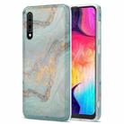 For Samsung Galaxy A50 / A30s / A50s TPU Gilt Marble Pattern Protective Case(Light Blue) - 1