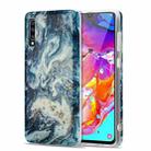 For Samsung Galaxy A70 TPU Gilt Marble Pattern Protective Case(Blue) - 1