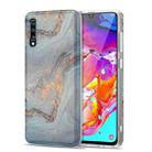 For Samsung Galaxy A70 TPU Gilt Marble Pattern Protective Case(Light Blue) - 1