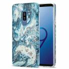 For Samsung Galaxy S9+ TPU Gilt Marble Pattern Protective Case(Blue) - 1