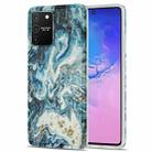 For Samsung Galaxy S10 Lite TPU Gilt Marble Pattern Protective Case(Blue) - 1
