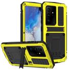 For Samsung Galaxy S21 Ultra 5G R-JUST Shockproof Waterproof Dust-proof Metal + Silicone Protective Case with Holder(Yellow) - 1