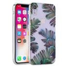 For iPhone X / XS Coloured Drawing Pattern Highly Transparent TPU Protective Case(Banana Leaf) - 1