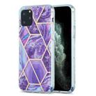 For iPhone 11 Pro 3D Electroplating Marble Pattern TPU Protective Case (Purple) - 1