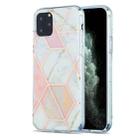 For iPhone 11 Pro 3D Electroplating Marble Pattern TPU Protective Case (Pink) - 1