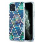 For iPhone 11 Pro 3D Electroplating Marble Pattern TPU Protective Case (Dark Green) - 1