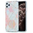 For iPhone 11 Pro Max 3D Electroplating Marble Pattern TPU Protective Case (Pink) - 1