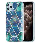 For iPhone 11 Pro Max 3D Electroplating Marble Pattern TPU Protective Case (Dark Green) - 1