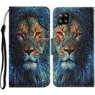 For Samsung Galaxy A12 Coloured Drawing Pattern Horizontal Flip PU Leather Case with Holder & Card Slots & Wallet & Lanyard(Lion) - 1