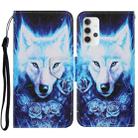 For Samsung Galaxy A32 5G Coloured Drawing Pattern Horizontal Flip PU Leather Case with Holder & Card Slots & Wallet & Lanyard(Rose Wolf) - 1