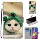 For Samsung Galaxy M51 Coloured Drawing Cross Texture Horizontal Flip PU Leather Case with Holder & Card Slots & Wallet & Lanyard(Frog Kitten) - 1