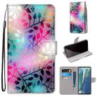For Samsung Galaxy Note 20 Coloured Drawing Cross Texture Horizontal Flip PU Leather Case with Holder & Card Slots & Wallet & Lanyard(Translucent Glass) - 1