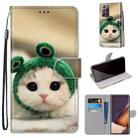 For Samsung Galaxy Note 20 Ultra Coloured Drawing Cross Texture Horizontal Flip PU Leather Case with Holder & Card Slots & Wallet & Lanyard(Frog Kitten) - 1