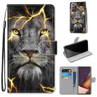 For Samsung Galaxy Note 20 Ultra Coloured Drawing Cross Texture Horizontal Flip PU Leather Case with Holder & Card Slots & Wallet & Lanyard(Fission Lion) - 1