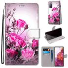 For Samsung Galaxy S20 FE Coloured Drawing Cross Texture Horizontal Flip PU Leather Case with Holder & Card Slots & Wallet & Lanyard(Wild Rose) - 1