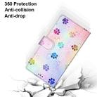 For Samsung Galaxy S21 5G Coloured Drawing Cross Texture Horizontal Flip PU Leather Case with Holder & Card Slots & Wallet & Lanyard(Footprint Water Drops) - 5