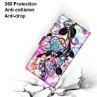 For Samsung Galaxy S21 5G Coloured Drawing Cross Texture Horizontal Flip PU Leather Case with Holder & Card Slots & Wallet & Lanyard(Color Bottom Hollow Flower) - 5