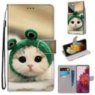 For Samsung Galaxy S21 Ultra 5G Coloured Drawing Cross Texture Horizontal Flip PU Leather Case with Holder & Card Slots & Wallet & Lanyard(Frog Kitten) - 1