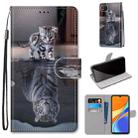For Xiaomi Redmi 9C Coloured Drawing Cross Texture Horizontal Flip PU Leather Case with Holder & Card Slots & Wallet & Lanyard(Cat Becomes Tiger) - 1