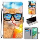 For Xiaomi Mi 10T 5G / 10T Pro 5G / Redmi K30s Coloured Drawing Cross Texture Horizontal Flip PU Leather Case with Holder & Card Slots & Wallet & Lanyard(Cat Drinking Soda) - 1