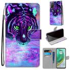 For Xiaomi Mi 10T 5G / 10T Pro 5G / Redmi K30s Coloured Drawing Cross Texture Horizontal Flip PU Leather Case with Holder & Card Slots & Wallet & Lanyard(Tiger Drinking Water) - 1