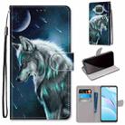 For Xiaomi Mi 10T Lite 5G Coloured Drawing Cross Texture Horizontal Flip PU Leather Case with Holder & Card Slots & Wallet & Lanyard(Pensive Wolf) - 1