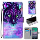 For Nokia 3.4 Coloured Drawing Cross Texture Horizontal Flip PU Leather Case with Holder & Card Slots & Wallet & Lanyard(Tiger Drinking Water) - 1