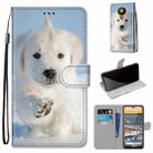 For Nokia 5.3 Coloured Drawing Cross Texture Horizontal Flip PU Leather Case with Holder & Card Slots & Wallet & Lanyard(Snow Puppy) - 1