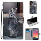 For Nokia C2 Coloured Drawing Cross Texture Horizontal Flip PU Leather Case with Holder & Card Slots & Wallet & Lanyard(Cat Becomes Tiger) - 1