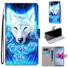 For ZTE Axon 11 5G Coloured Drawing Cross Texture Horizontal Flip PU Leather Case with Holder & Card Slots & Wallet & Lanyard(Dick Rose Wolf) - 1