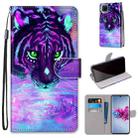 For ZTE Axon 11 5G Coloured Drawing Cross Texture Horizontal Flip PU Leather Case with Holder & Card Slots & Wallet & Lanyard(Tiger Drinking Water) - 1