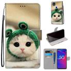 For ZTE Axon 11 SE 5G Coloured Drawing Cross Texture Horizontal Flip PU Leather Case with Holder & Card Slots & Wallet & Lanyard(Frog Kitten) - 1