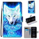 For iPhone 12 / 12 Pro Coloured Drawing Cross Texture Horizontal Flip PU Leather Case with Holder & Card Slots & Wallet & Lanyard(Dick Rose Wolf) - 1