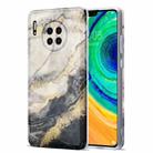 For Huawei Mate 30 TPU Gilt Marble Pattern Protective Case(Black Grey) - 1