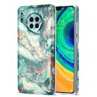 For Huawei Mate 30 TPU Gilt Marble Pattern Protective Case(Green) - 1