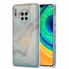 For Huawei Mate 30 TPU Gilt Marble Pattern Protective Case(Light Blue) - 1