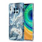 For Huawei Mate 30 Pro TPU Gilt Marble Pattern Protective Case(Blue) - 1