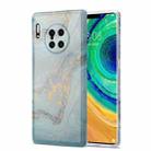 For Huawei Mate 30 Pro TPU Gilt Marble Pattern Protective Case(Light Blue) - 1