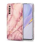 For Huawei nova 7 5G TPU Gilt Marble Pattern Protective Case(Pink) - 1