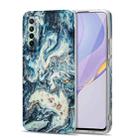 For Huawei nova 7 5G TPU Gilt Marble Pattern Protective Case(Blue) - 1