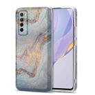 For Huawei nova 7 5G TPU Gilt Marble Pattern Protective Case(Light Blue) - 1